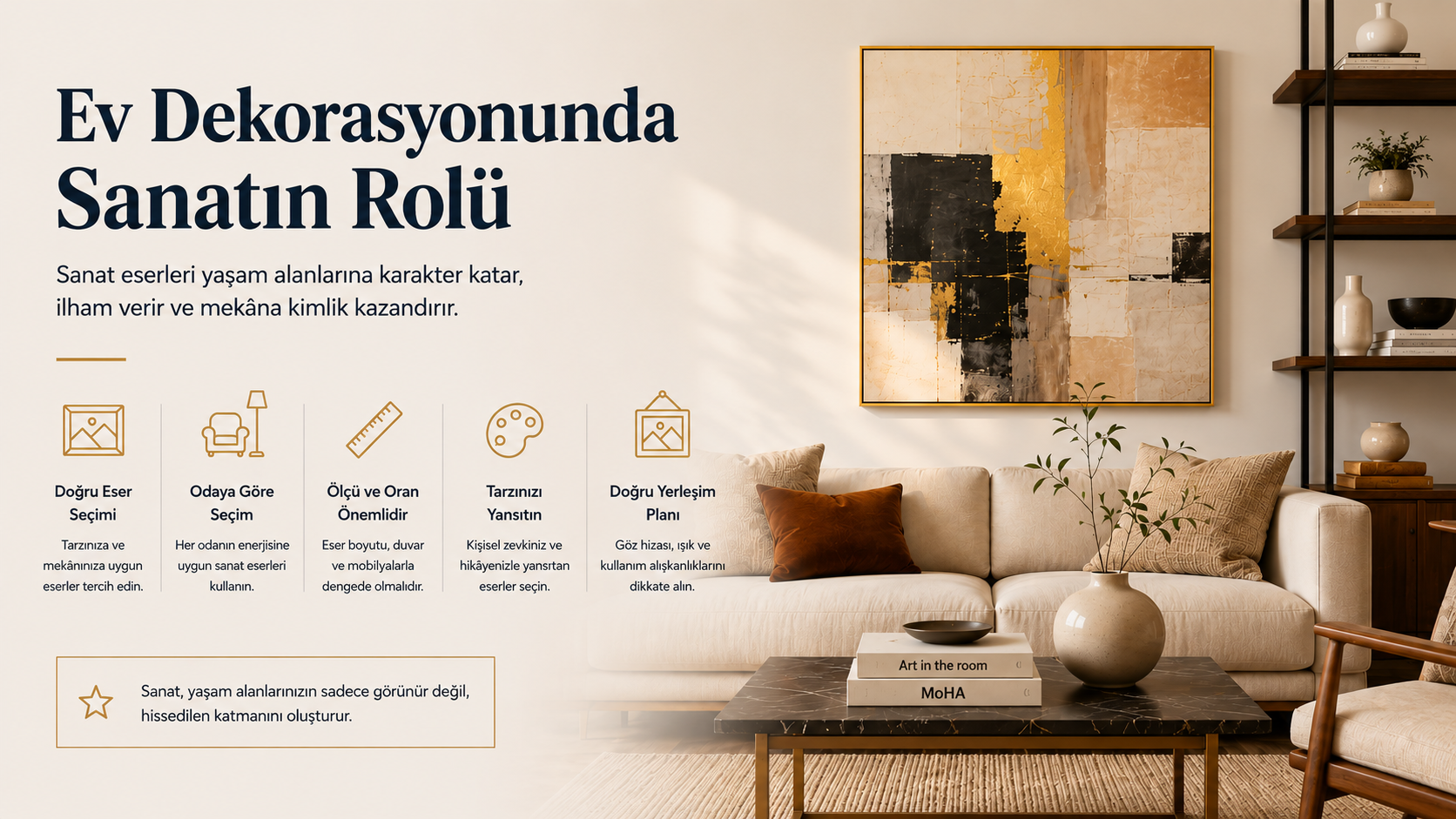 Ev Dekorasyonunda Sanat Eseri Nasıl Seçilir? Modern Yaşam Alanları İçin Rehber