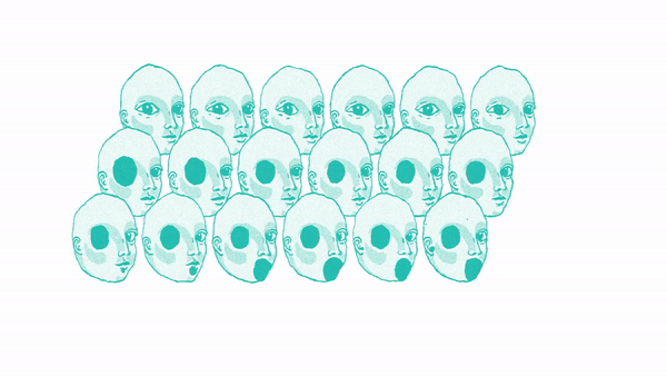 Collective Headsciousness in Blue / Kolektif Bilinç Mavi