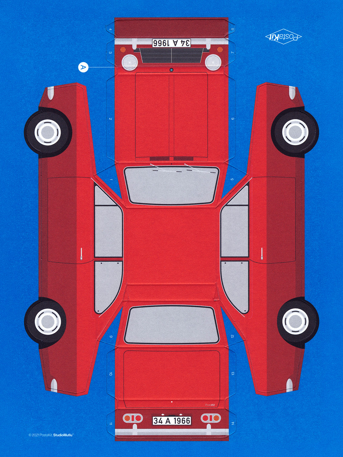 PostaKit Print: 1966 Anadol A1
