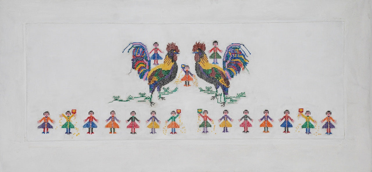 DeepInside - Identical Girls Feeding Roosters