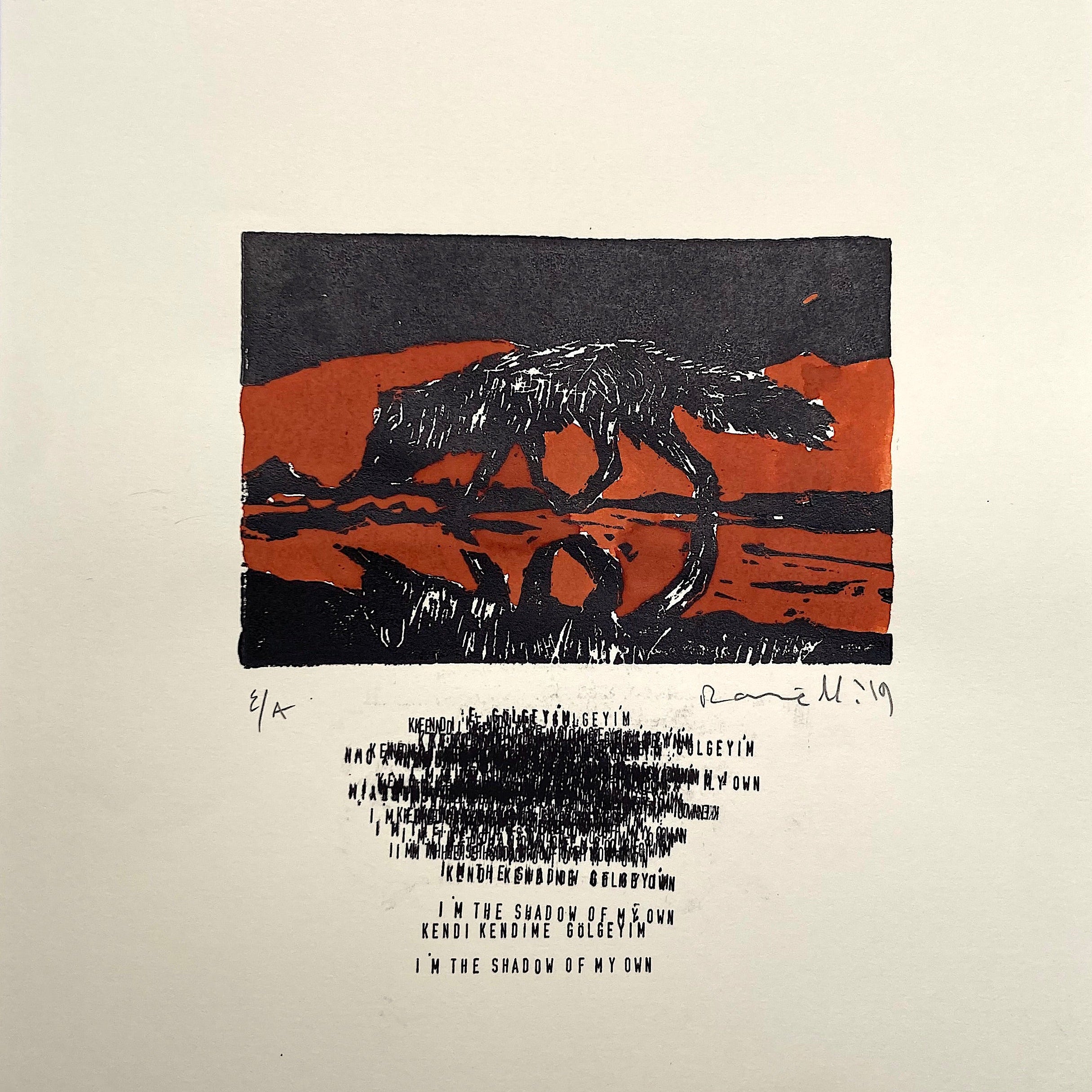 Night Flight - Animals Engraving 6 - I’m the Shadow of My Own