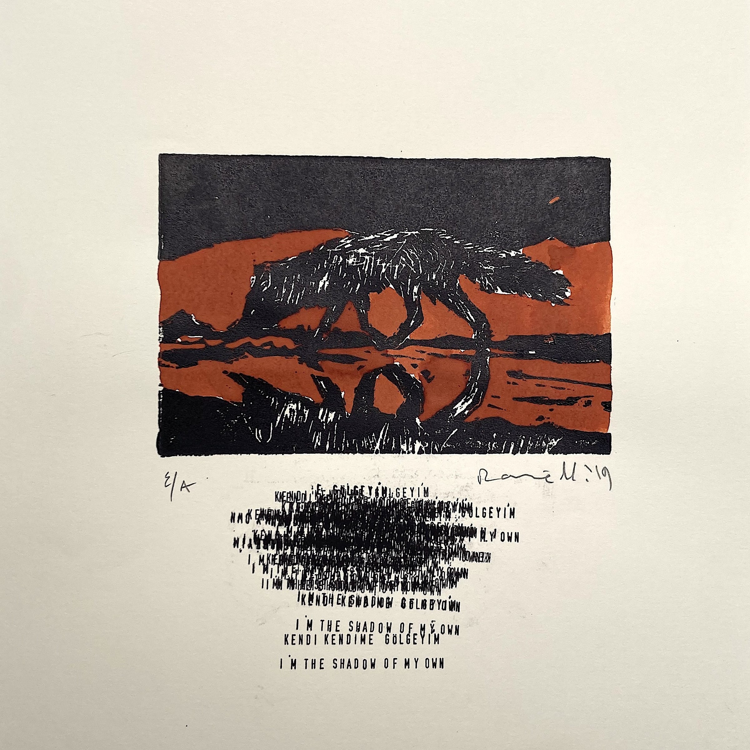 Night Flight - Animals Engraving 6 - I’m the Shadow of My Own