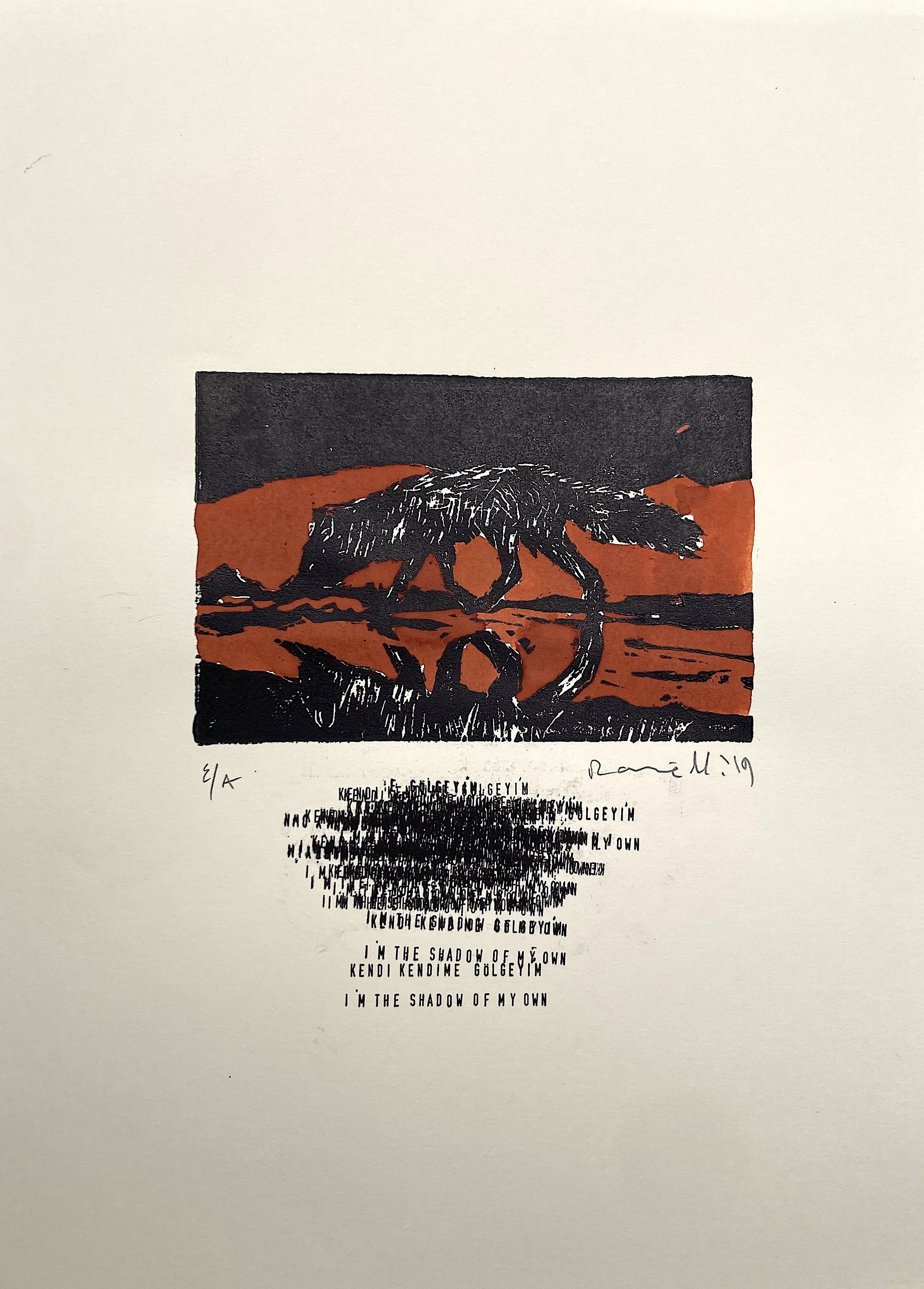 Night Flight - Animals Engraving 6 - I’m the Shadow of My Own