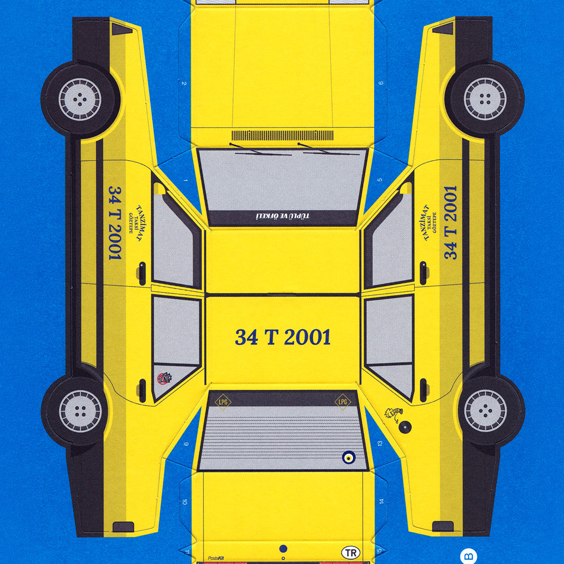 PostaKit Print: 2001 İstanbul Taxi