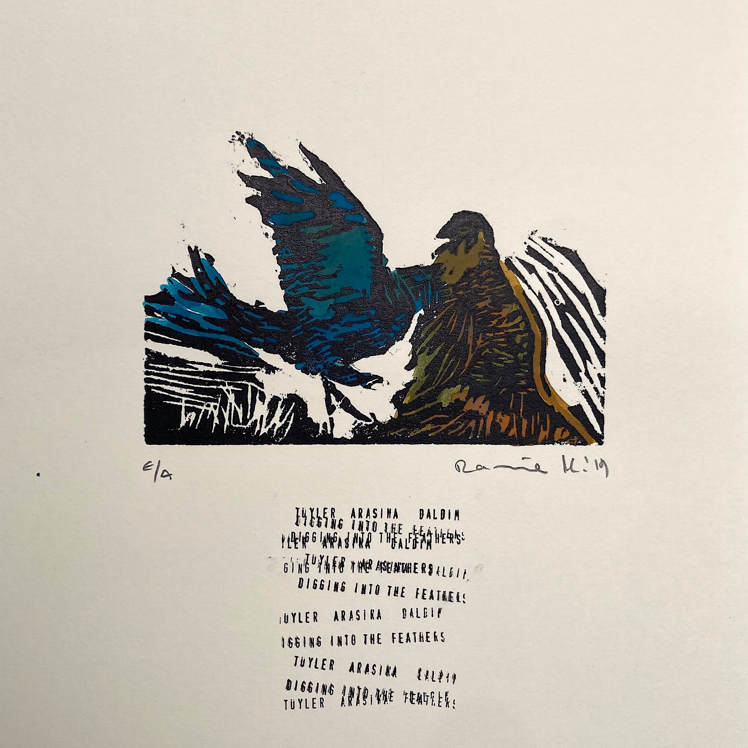 Night Flight - Animals Engraving 7 - Digging into the Feathers