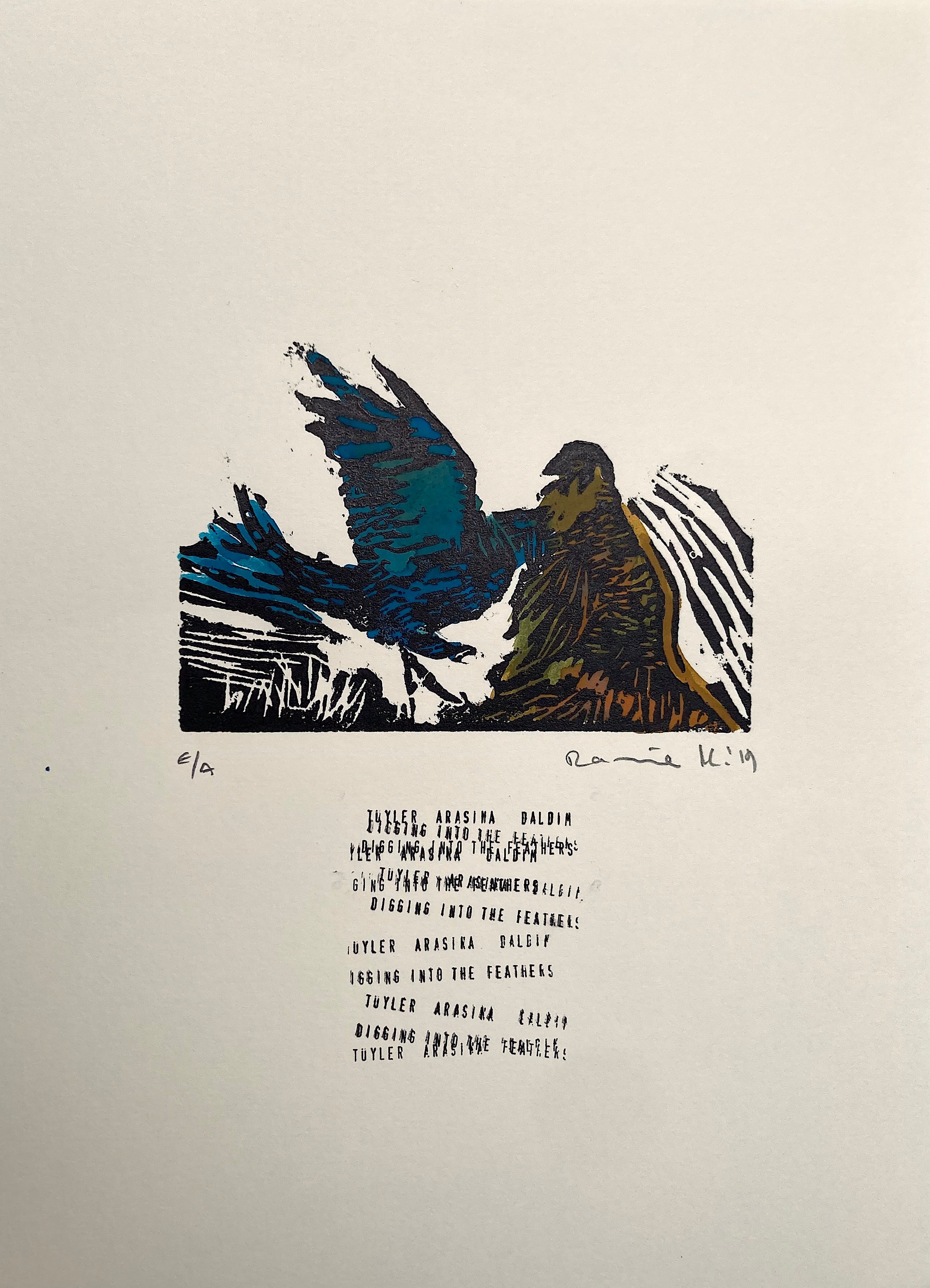 Night Flight - Animals Engraving 7 - Digging into the Feathers