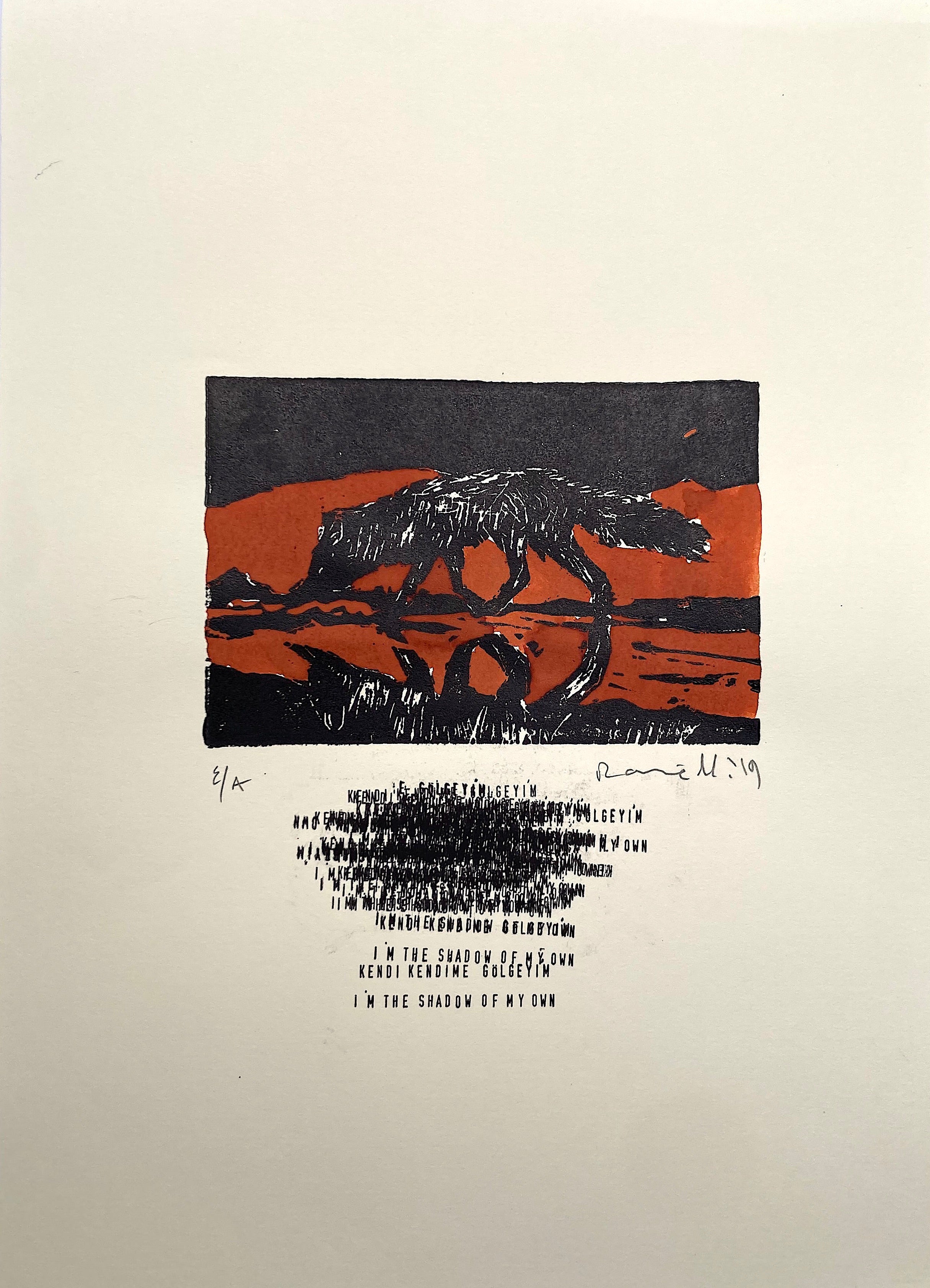 Night Flight - Animals Engraving 6 - I’m the Shadow of My Own